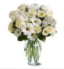 Edmonton Florist, Sending Prayers your way Vase in White/101